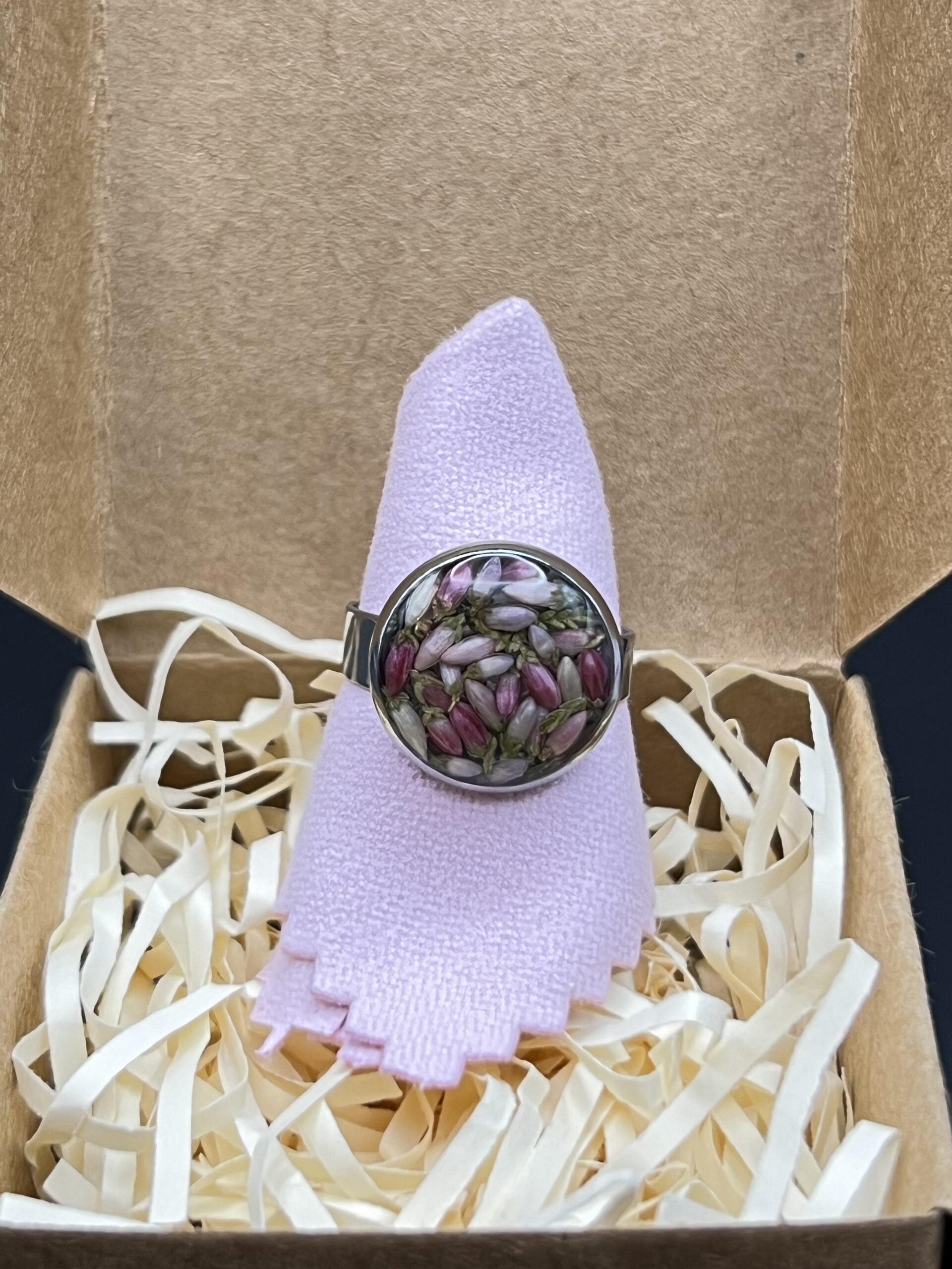 Heather round stainless steel adjustable ring