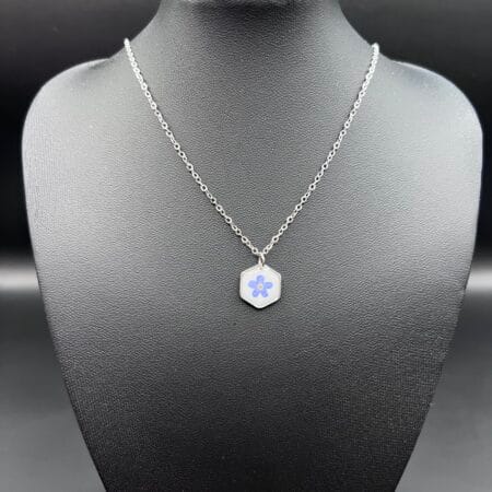 Forget me not silver necklace