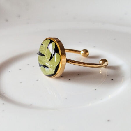 Fern gold adjustable ring