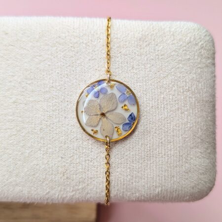 Forget me not & hydrangea bracelet