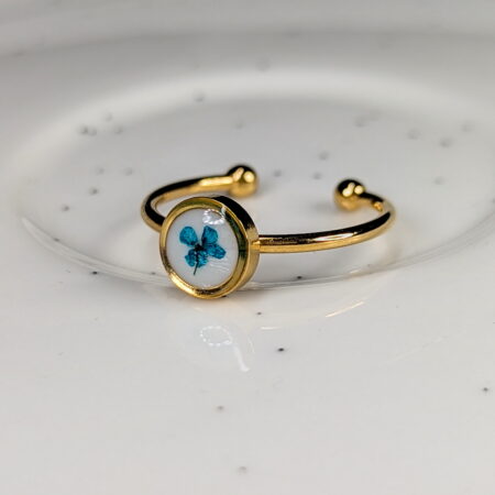 Queen Anne's Lace gold adjustable ring