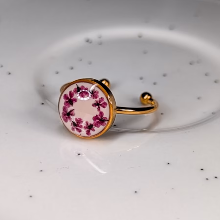 Queen Anne's Lace wreath ring