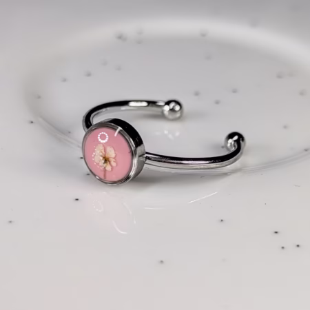 Queen Anne's Lace silver adjustable ring