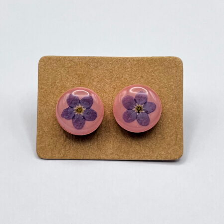 Forget me not pink studs