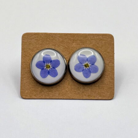 Forget me not silver studs